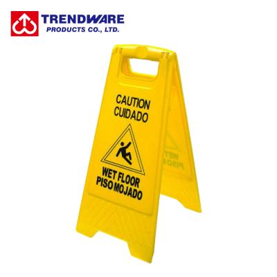 China Plastic Restaurant Double Sided Flooring Wet Caution Cleaning Signs for sale