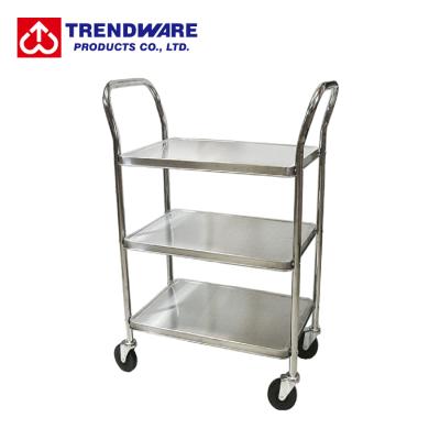 China Tools Stainless Steel 3 Layer Rolling Food Serving Cart for sale