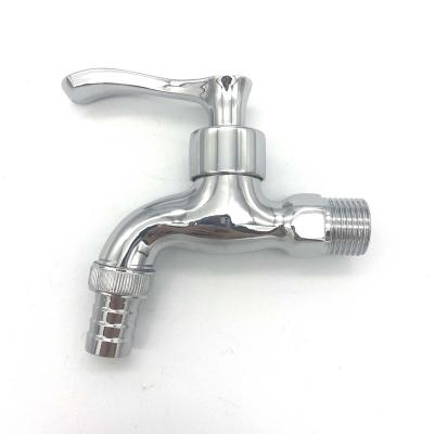 China Modern Wholesale Chromed Washing Machine Faucet Handle Cold Water Garden Zinc Body Modern Single Open Bibcock Wall Mounted From China for sale