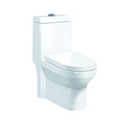 China Double-Flow Simple Modern White Ceramic Bathroom WC Toilet 700x360x800mm Siphon Flushing One-Piece Pedestal Pan Middle East Water Closet for sale