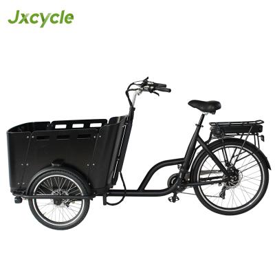 China Electric Cargo Trike Bike 3 Wheels Cargo Bike Passenger Tricycle With Cabin for sale