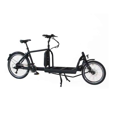 China 2 wheel steel cargo bike with cargo box steel frame wooden mental box for family use for sale