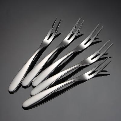 China Wholesale High Quality Various Color Stainless Steel Gold Salad Fruit Fork Luxury Metal Viable for sale