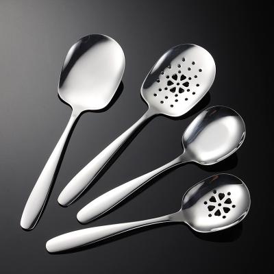 China Solid Stainless Steel Sustainable Serving Spoon For Hotel Bar Spoon Restaurant Public Serving Spoon for sale