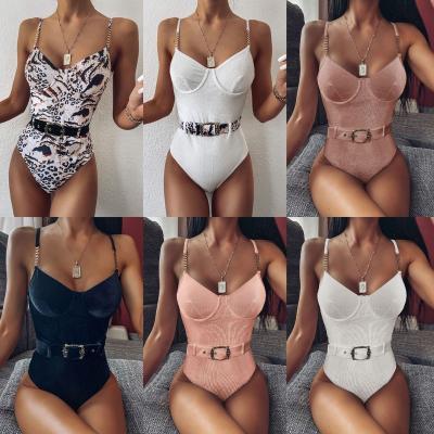 China 2022 hot drop shipping antibacterial e-commerce women's one-piece swimwear with belt sexy bikini swimwear for sale