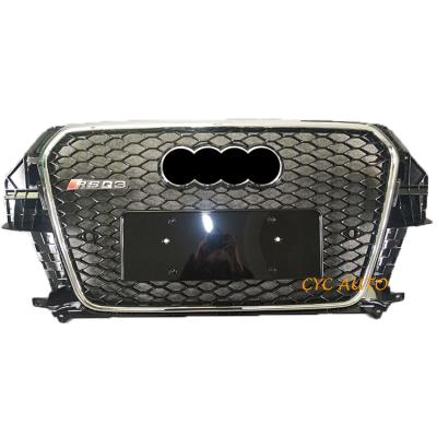 China Auto Grill Accessories ABS Material Front Q3 Rise RSQ3 Style Grill For Audi Q3 2013 2014 2015 for sale