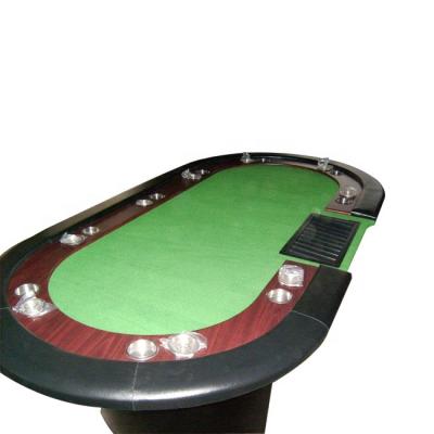 China Quality Professional Poker Casino Texas Holdem Luxury 10 Seat Poker Table Casino Game Board 84 Inch For Gambling Games for sale