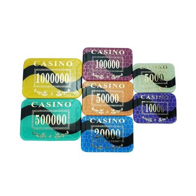 China Kaile Eco-friendly Factory Acrylic Poker Chips Plate Length 68.5mm 80.5mm 94.5mm Chips With Value For Casino Table Game for sale