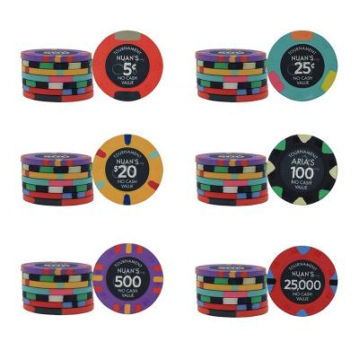 China Wholesale 10g Luxury Ceramic Free Design 39mm Eco-friendly Poker Chips Customized Your Logo Engraved Ceramik Chips For Casino Game for sale