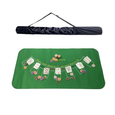 China New Design Rectangle 1.2m Casino Rubber Poker Mat Rubber Foam Cloth 2mm Thickness For Playing Casino Game for sale