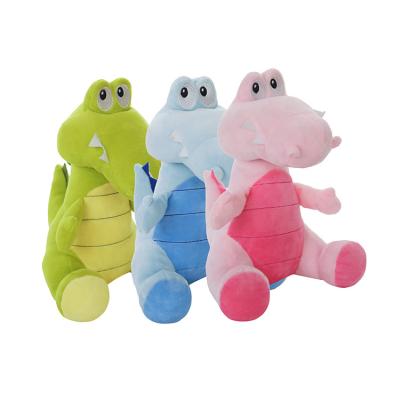 China Viable Pet Crocodile Chew Toy Dog Stuffed Interactive Color Plush Dog Toys for sale