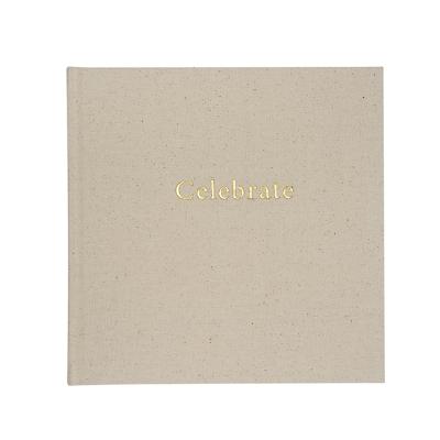 China Wholesale Custom Logo Printing Hardcover Beige White Canvas Hardcover Journal Cloth Cover Lined Happy Thoughts Writing Journal for sale