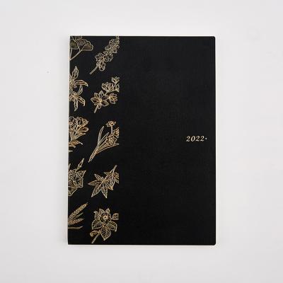 China PAPERMOOD B6 52 Gram Black Printed Leatherette Cover Tomoe River Paper Dated Grid White Planner for sale