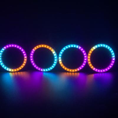 China RGB halo rings / sequential halo rings waterproof RGB halo rings kit angel eye led 5V car lights flow headlight sk6812 for sale