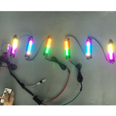 China 2005-12 Upper Shine Mustang Headlight Retrofit RGB LED Multi-Color Angel Eye Halo Rings for sale