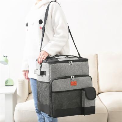 China Modern Shoulder Insulated Lunch Bag High Capacity Modern Food Delivery Thermal Meal Prep Outdoor Picnic Cooler Pouch Ice Cool Bag for sale