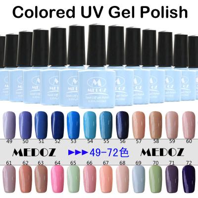 China HOT 2014 Resin Nail Art Colored UV Gel Polish, 15ml/1KG Soak Off/ON-Step Soack Off Color UV Gels, NO. 49-72 of 120 fashion colors for sale