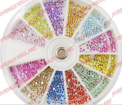 China 12 2.0mm Nail Art 12 2.0mm Diamond Box Finger Drill Mobile Phone Acrylic Beauty Fake Stone Nail Diamond Nail Decoration for sale