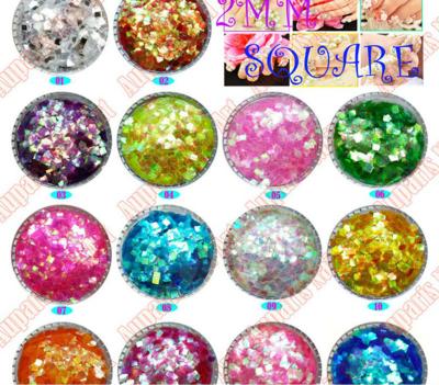 China Art Tips Design Shine Square Acrylic Glitter Flake Slice Decorations Hot Selling Nail Tips Decoration Colors Gel Nail New 100 for sale