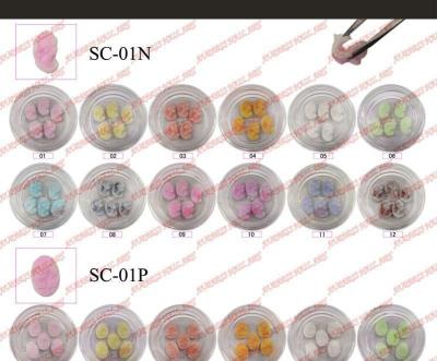 China Wholesale Nail Decorations Nail Art Decals Tips Decorations 3D Nail Sticker Ceramic Flower AF-45 for sale