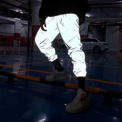 China Wholesale Mens Hip Hop Track Jogger Breathable Reflective Pants With Drawstring for sale