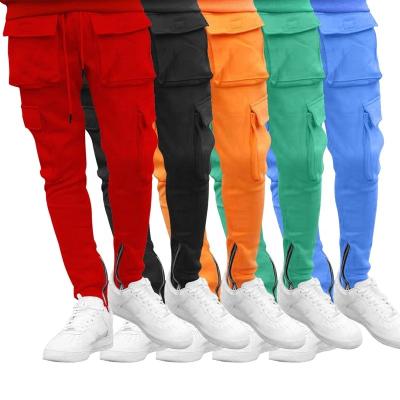 China Flat lay 2021 wholesale men's elastic waist cargo casual pants men's loose pants for man for sale