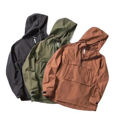 China China Manufacturer Breathable OEM Zipper Men Pullover Anorak Anorak Custom Nylon Half Hoodie Jacket for sale