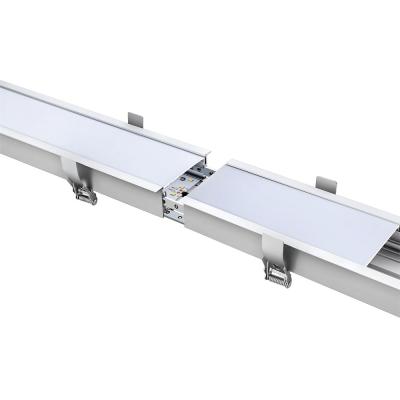 China Manufacturer Price 40W Aluminum Cladding Indoor Lighting Linkable Ceiling Recessed Led Linear Light for sale