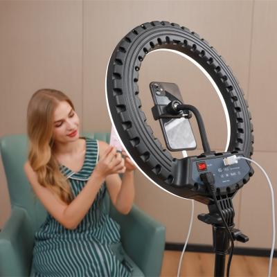 China 14 Inch PORTABLE Live Show Fill Lamp Photographic Selfie Led Ring Light With Tripod Stand Touch Screen for sale