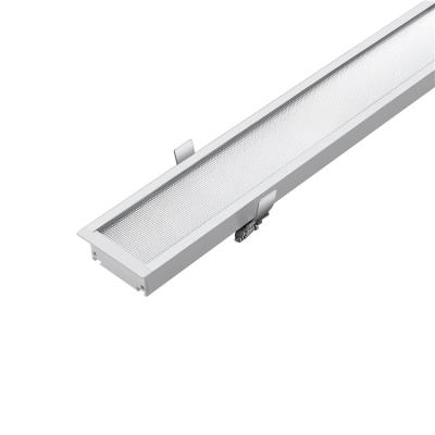 China Desktop Seamless Connection Indoor Outdoor Mounted Aluminum Led Batten Light Recessed Linear Led Ceiling Light for sale