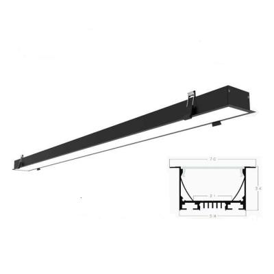 China Seamless Connection Outdoor Housing 20W Indoor Lighting LED Aluminum Ceiling Recessed Linear Light for sale