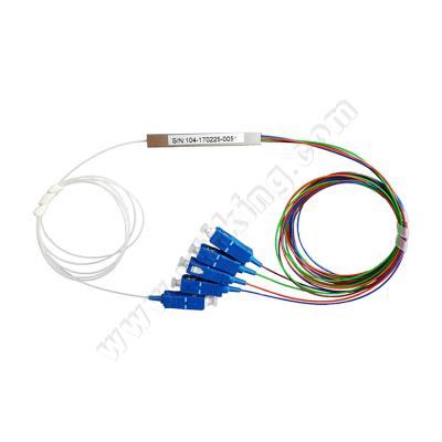 China FTTH 4 Way Fiber Networking FTTH Networking Fiber Optic PLC Splitter 1x4 SC/UPC Connector PLC Splitter for sale