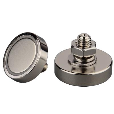 China 1/4-20 Male Stud 1/4-20 Thread Industrial Super Powerful Vertical Camera 45KG Sensor Mini Disc Magnets D32mm Neodymium Magnet LCD for sale