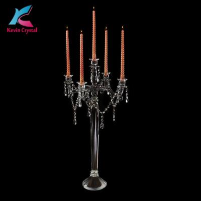 China 5am ​​Crystal Wedding Tall Europe Table Candelabra Centerpiece K-1076 Wedding Candelabra Centerpiece for sale