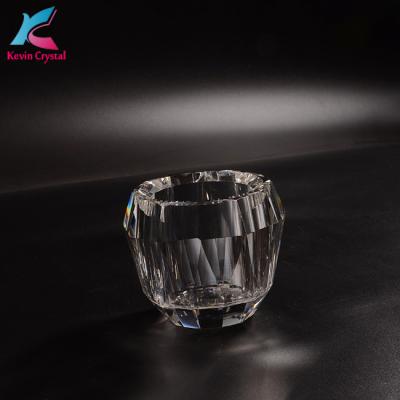 China Popular in UK K-2027 hot sale crystal candle holder cup table centerpiece for home office wedding decor for sale