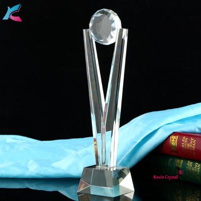 China China New Design Hot Selling Crystal Trophy Awards With Clear Base for sale