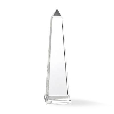 China China Clear Obelisk Home/Office Decoration Crystal Trophy Awards Hide Crystal Trophy Custom Made for sale