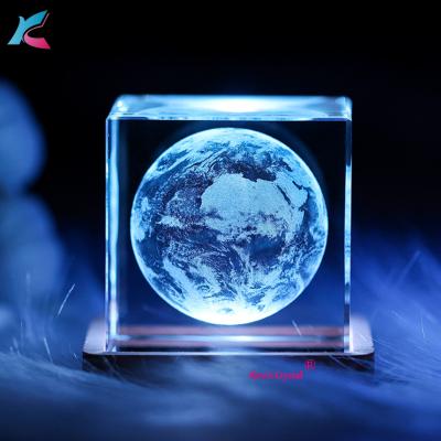 China China high quality handmade 3d laser crystal cube for souvenir gifts for sale