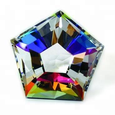 China Paperweight Rainbow Star Crystal Paperweight For Gift With Colorful for sale