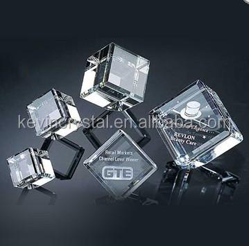 China K9 Crystal Paperweight Empty Cube With 3d Laser Customized Paperweight for sale