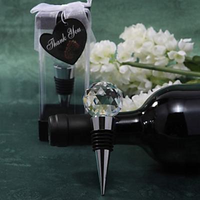 China Europe Clear Faceted Crystal Ball Bottle Stopper For Memorable Souvenir Gift for sale