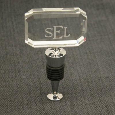 China Europe Custom Engraved Crystal Wine Bottle Stopper For Unique Souvenir Gift for sale