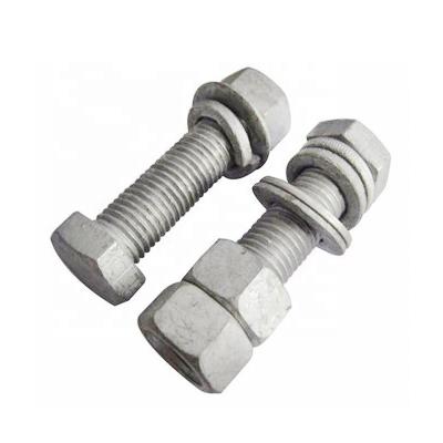 China Industry Customized 8.8/10.9 Heavy Duty Hardware Fasteners HDG Construction Bolt Bolt Nut Bolt Nut Gasket for sale