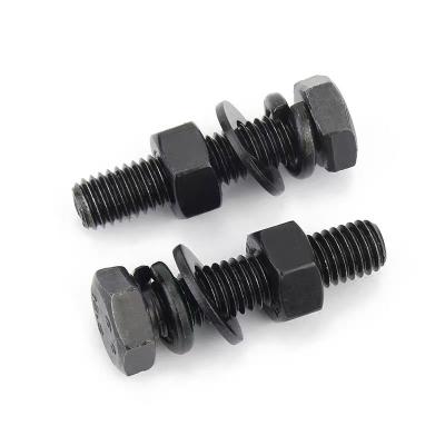 China Industry FastenerBlack Oxide Carbon Steel Hex Bolts Din933 Hex Bolt And Nut for sale