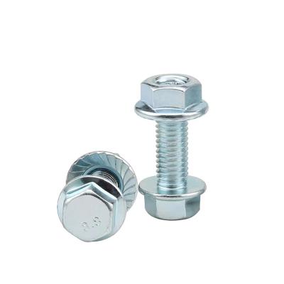 China High quality industry flange bolt nut carbon steel flange hexagon serrated bolt nut din6921 m6 m8 m10 for sale