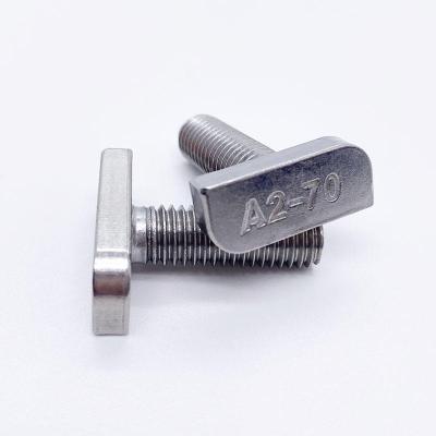 China Industry Hardware Fasteners 304 Stainless Steel M8 M6 T Head Track Bolt For Aluminum Profile for sale