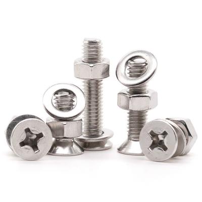 China M2m2.5 HEX Flat Head Titanium Screw Matched With Small Size Mini Micro Screw Nut /Machine Screws for sale