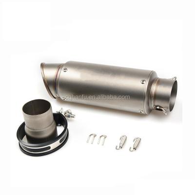 China Stainless Steel Motorcycle Exhaust Modify Motocross Exhaust Muffler For FZ6 CBR250 CB600 MT07 ATV Dirt Pit Bike for sale