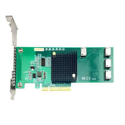 China Server ANOL4PE08 Oculink*4 PCIe3.0 X8 12Gb/s U.2 Sff8639 PLX8724 Chipset Support NVMe HDD for sale