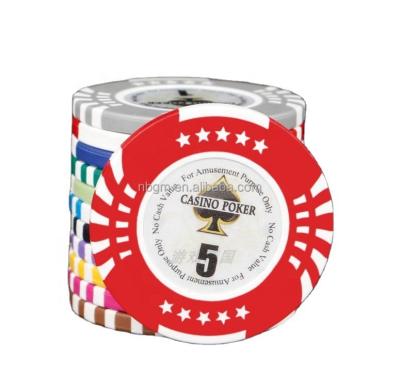 China High Quality Monte Carlo Clay Poker Chips Stars Poker Chips 14g for sale